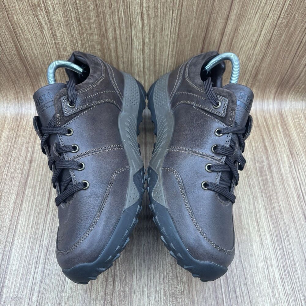 Mephisto Fabiano Hydro Protect Brown Leather Men’s Size 9.5 Lace Up Sneakers - Picture 7 of 12
